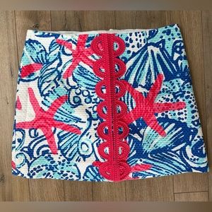 Lilly Pulitzer mini skirt with starfish.